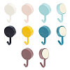 Gorgecraft 49Pcs 7 Colors Self Adhesive Plastic Hook Hangers AJEW-GF0006-84-1