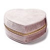Heart Velvet Jewelry Storage Zipper Boxes PAAG-PW0003-02B-2