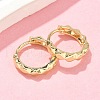 Brass Textured Hoop Earrings EJEW-Z102-40G-2
