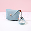Solid Color Clutch Bag PU Leather Handbag Mini Key Wallet Keychai PW-WG40011-02-1