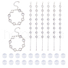 8Pcs Round 304 Stainless Steel Cabochon Setting Bracelets BJEW-AB00017-1