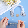 Gorgecraft 100Pcs Round Polyester Elastic Hang Tag with Stainless Steel Findings FIND-GF0006-99A-3
