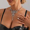 Gothic Style lloy Spike and Cross Bib Necklaces for Women FS-WGA9465-01-2