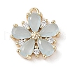 Brass Micro Pave Cubic Zirconia Charms KK-G491-26G-04-1