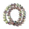 Transparent Electroplate Glass Beads Strands EGLA-F158-HP02-2