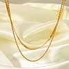 Fashionable Stainless Steel Double Layer Necklaces for Women VZ1613-1-1