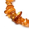 Natural Amber Chip Beads Stretch Bracelets Set for Parent and Kid BJEW-JB06819-4