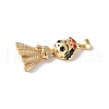 Brass Micro Pave Cubic Zirconia Pendants KK-A252-25G-2