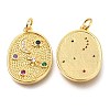 Brass Micro Pave Colorful Cubic Zirconia Pendants ZIRC-J024-04G-2