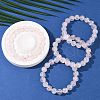 Natural Rose Quarts Round Beads Stretch Bracelets for Women BJEW-Q056-01B-2