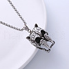 Vintage Men's Punk Stainless Steel Animal Pendant Necklaces PN8087-4