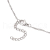 304 Stainless Steel Empty Macrame Pouch Pendant Singapore Chain Necklaces NJEW-JN05284-03-6