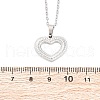 Hollow Heart 304 Stainless Steel Pendant Necklaces NJEW-M096-13P-3