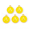 Golden Plated Alloy Enamel Charms ENAM-S118-09A-1