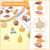 15Pcs 15 Styles Thanksgiving Day Alloy Enamel Pendants FIND-YW0005-79-3