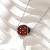 304 Stainless Steel Cable Chain Charm Bracelets for Women BJEW-U024-02P-2