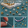   120Pcs 10 Styles Tibetan Style Alloy Bead Caps FIND-PH0020-93-4