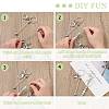 2Pcs Brass Bar Beadable Keychain for Jewelry Making DIY Crafts KEYC-CJ0001-04-4