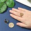 304 Stainless Steel Cuff Rings Components STAS-Z138-02G-02-1