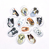 Puppy Photo Flatback Glass Cabochons X-GGLA-S034-25x18-034-1