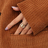 304 Stainless Steel Oval Link Chain Finger Rings FS-WG7F0BE-02-1