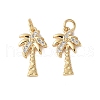 Brass Micro Pave Cubic Zirconia Pendants KK-F892-09G-1
