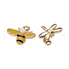 36Pcs 6 Style Light Gold Plated Alloy Pendants ENAM-ZZ0001-05-5