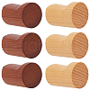 AHADERMAKER 6 Sets 2 Colors Wood Hook Hangers AJEW-GA0006-46-1