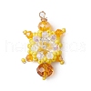 Seed Beads Beaded Charms PALLOY-MZ00351-2