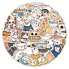 60Pcs Cartoon Cat PVC Stickers for DIY Decorating Luggage PW-WG63352-01-2