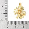 Brass Micro Pave Cubic Zirconia Pendants KK-D357-18G-3