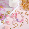 SOFPLATE 150Pcs 3 Styles Heart Shape Zinc Alloy Swivel Lobster Clasp with Iron Split Key Rings with 304 Stainless Steel Jump Rings FIND-SP0002-59G-4