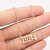 1984 Birth Year Number 201 Stainless Steel Pendant Cable Chain Necklaces FS-WGB5F08-76-1