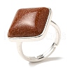 Synthetic Goldstone Adjustable Rings RJEW-H240-01S-16-2