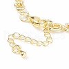 Brass Initial Letter U Link Chain Bracelet for Women BJEW-JB08073-5