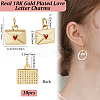 Beebeecraft 10Pcs Rack Plating Brass Charms with Jump Ring KK-BBC0015-96-2