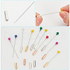  200Pcs 4 Colors Brass Brooch Findings FIND-NB0005-39-4