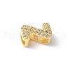 Brass Micro Pave Clear Cubic Zirconia Initial Multi-strand Links KK-S520-01G-23-2