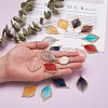 Beadthoven 14pcs 7 colors Alloy Leaf Pendant PALLOY-BT0002-08-4