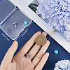 Anti-Tarnish Beebeecraft 2 Pairs Rhodium Plated 925 Sterling Silver Stud Earring Findings STER-BBC0005-81-3
