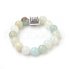 Natural Amazonite Stretch Finger Rings RJEW-JR00221-02-2