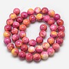 Synthetic Fossil Beads Strands G-L028-6mm-07-4