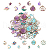 45Pcs 9 Styles Alloy Enamel Pendants ENAM-YW0004-13-2