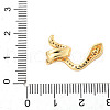Brass Micro Pave Cubic Zirconia European Beads KK-D354-01G-3