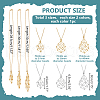 6Pcs Crystal Cage Holder Necklace NJEW-AB00036-2