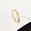 925 Sterling Silver Micro Pave Clear Cubic Zirconia Adjustable Finger Rings for Women RJEW-G351-01G-2
