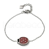 304 Stainless Steel Cable Chain Charm Bracelets for Women BJEW-U024-02P-4