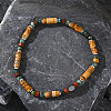 Natural Picasso Jasper & African Turquoise(Jasper) Beaded Stretch Bracelets for Men Women KB5401-1