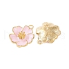 Light Gold Plated Alloy Enamel Pendants ENAM-Z017-14KCG-04-2