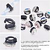 Fingerinspire 12Pcs 6 Colors Alloy and Glass with Plastic Buckle for Shoe Accessories DIY-FG0003-16-4
